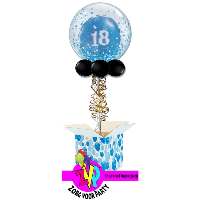 Deco Bubble Confetti Dots Blue