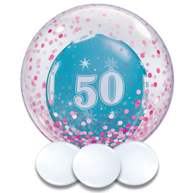 Deco Bubble Confetti Dots Pink