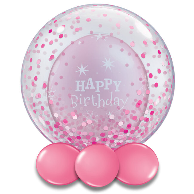 Deco Bubble Confetti Dots Pink