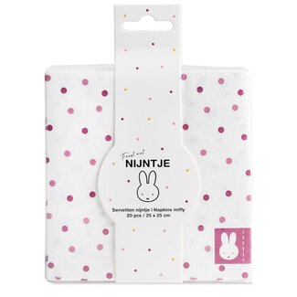 Servetjes Nijntje Baby Roze - 25x25cm - 20st