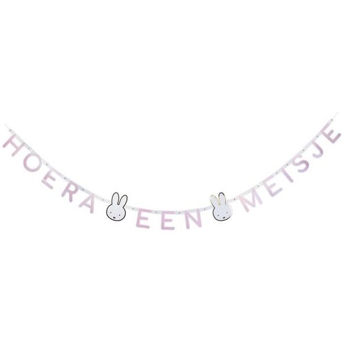 Letterslinger Nijntje Baby Roze "Hoera een meisje" 