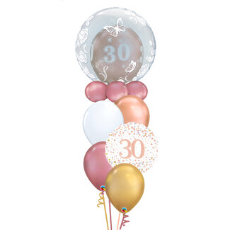 Sempertex Double Bubble Leeftijd Balloon Set Rosé Gold