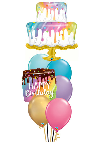 Happy Birthday Cake Balloon Set 