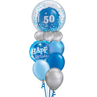Happy Birthday Blue Balloon Set