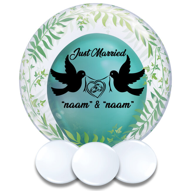 Bedrukte Ballon - Just Married