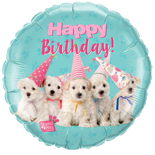 Folieballon Birthday Puppies 