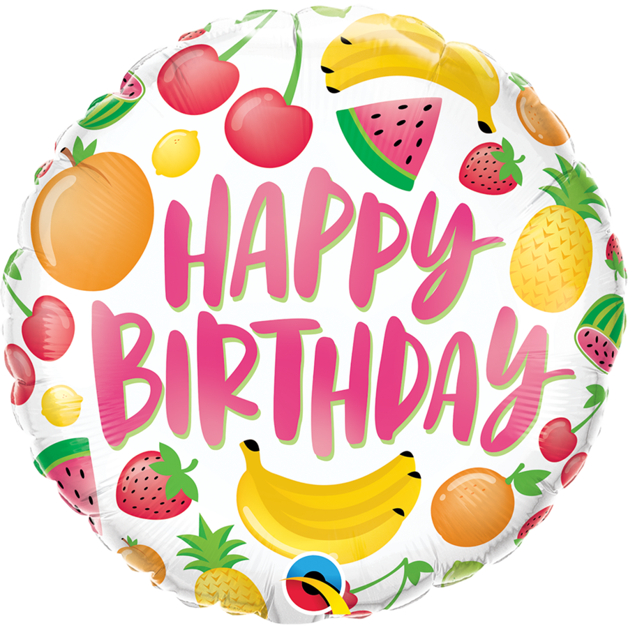 Folieballon Happy Birthday Fruits-1