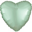 Folieballon Hart Chrome Mint Groen
