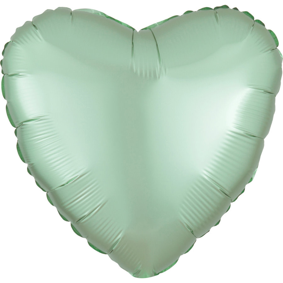 Folieballon Hart Chrome Mint Groen-8