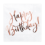 PartyDeco Servetten Happy Birthday Rosé Gold