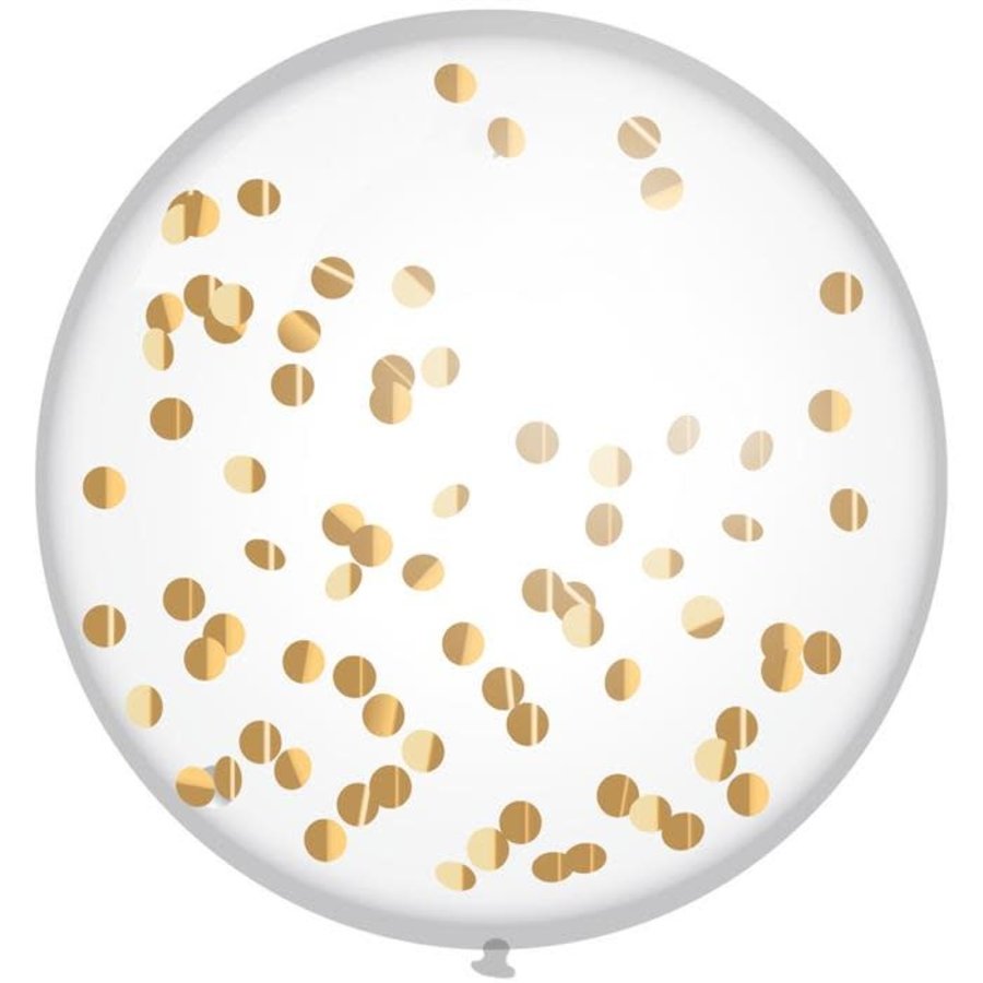 XL Confetti Ballon - Goud-1