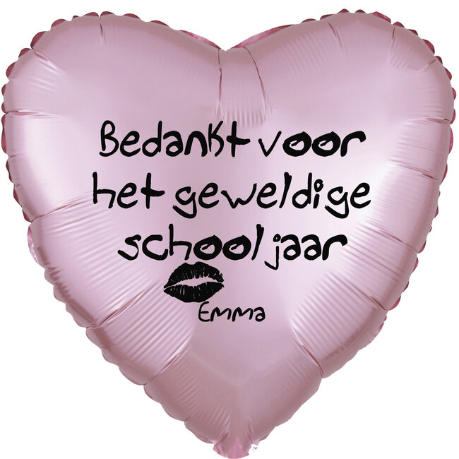 Folieballon Bedankt voor het schooljaar - Met Naam