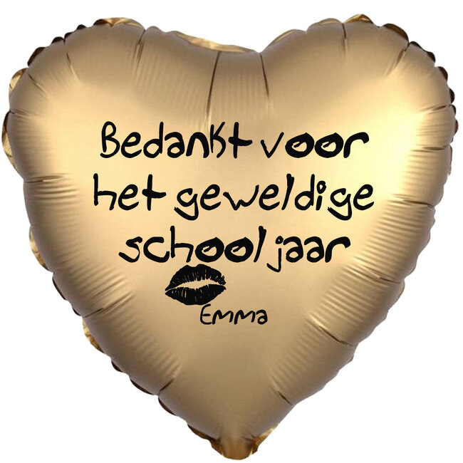 Folieballon Bedankt voor het schooljaar - Met Naam