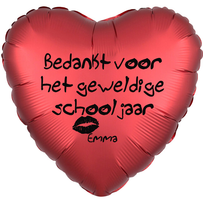 Folieballon Bedankt voor het schooljaar - Met Naam