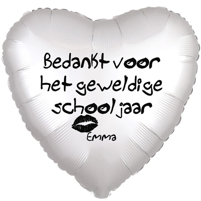 Folieballon Bedankt voor het schooljaar - Met Naam