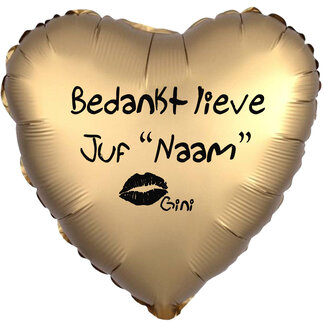 Anagram Folieballon Bedankt lieve Juf - Met Naam