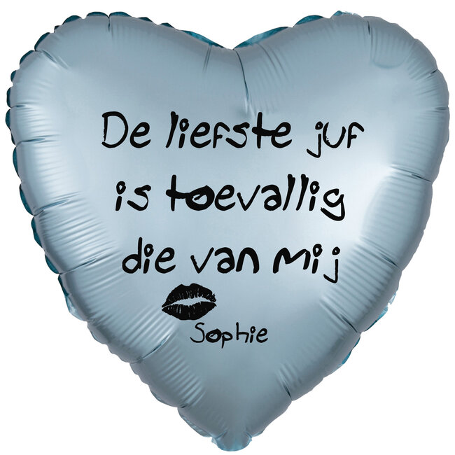 Folieballon De Liefste Juf - Met Naam