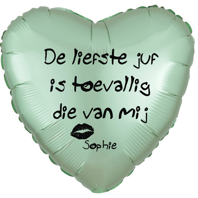 Folieballon De Liefste Juf - Met Naam