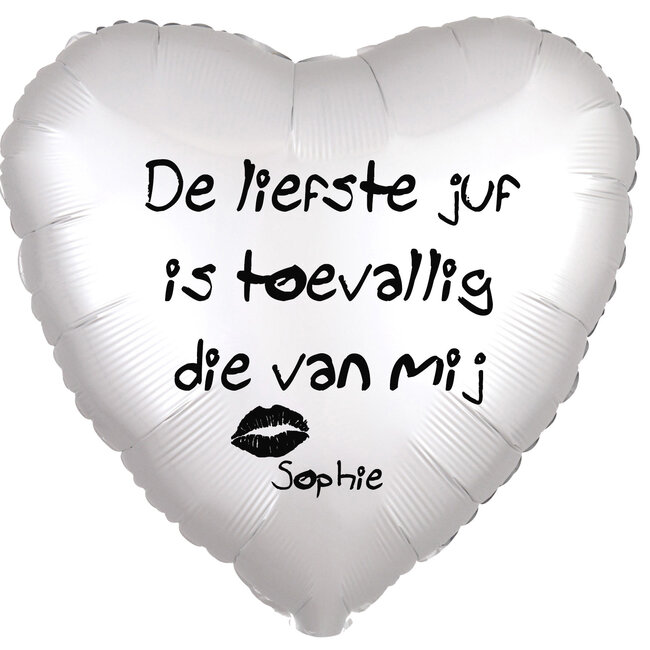 Folieballon De Liefste Juf - Met Naam