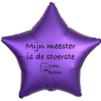 Anagram Folieballon Mijn meester is de stoerste - Met Naam