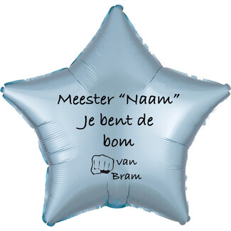 Anagram Folieballon Meester je bent de bom - Met Naam