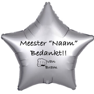 Anagram Folieballon Meester bedankt - Met Naam