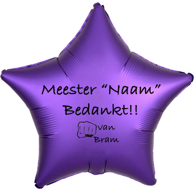 Folieballon Meester bedankt - Met Naam