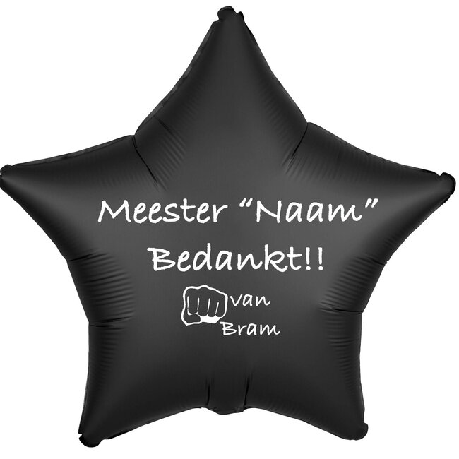 Folieballon Meester bedankt - Met Naam