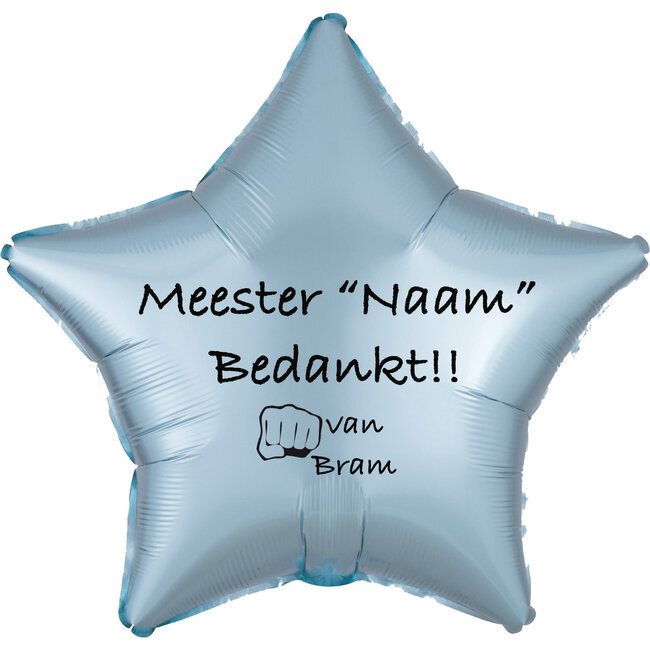 Folieballon Meester bedankt - Met Naam