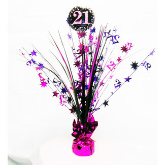 Amscan Centerpiece 21 Sparkling Celebration Pink - 45,7 cm