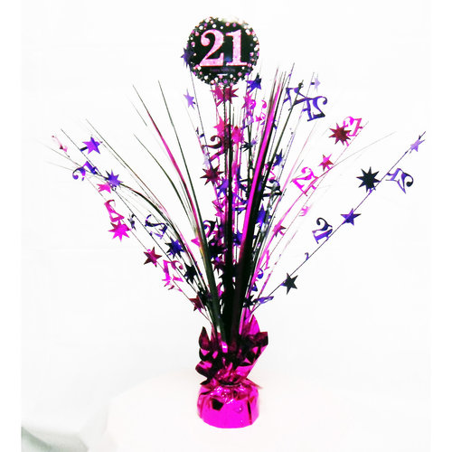Centerpiece 21 Sparkling Celebration Pink - 45,7 cm 