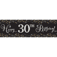 Foil Banner Sparkling Gold Celebrations Personaliseerbare folie 165,1 x 50,8 cm