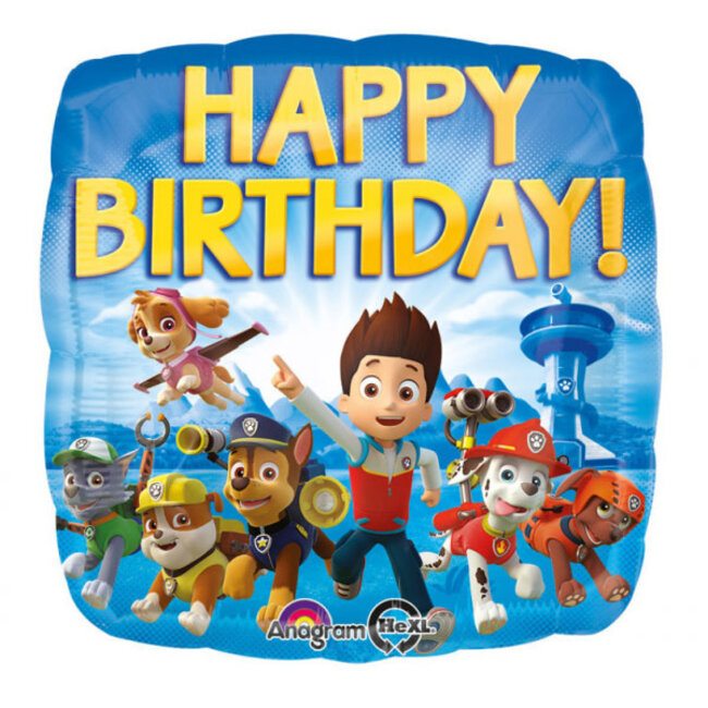 Folieballon Paw Patrol Happy Birthday