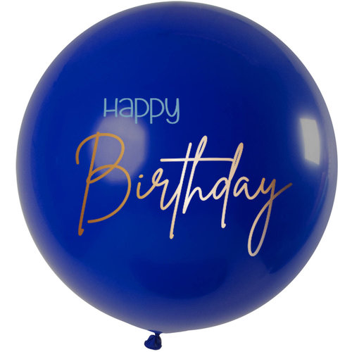 Ballon Elegant True Blue Happy Birthday XL - 80cm 