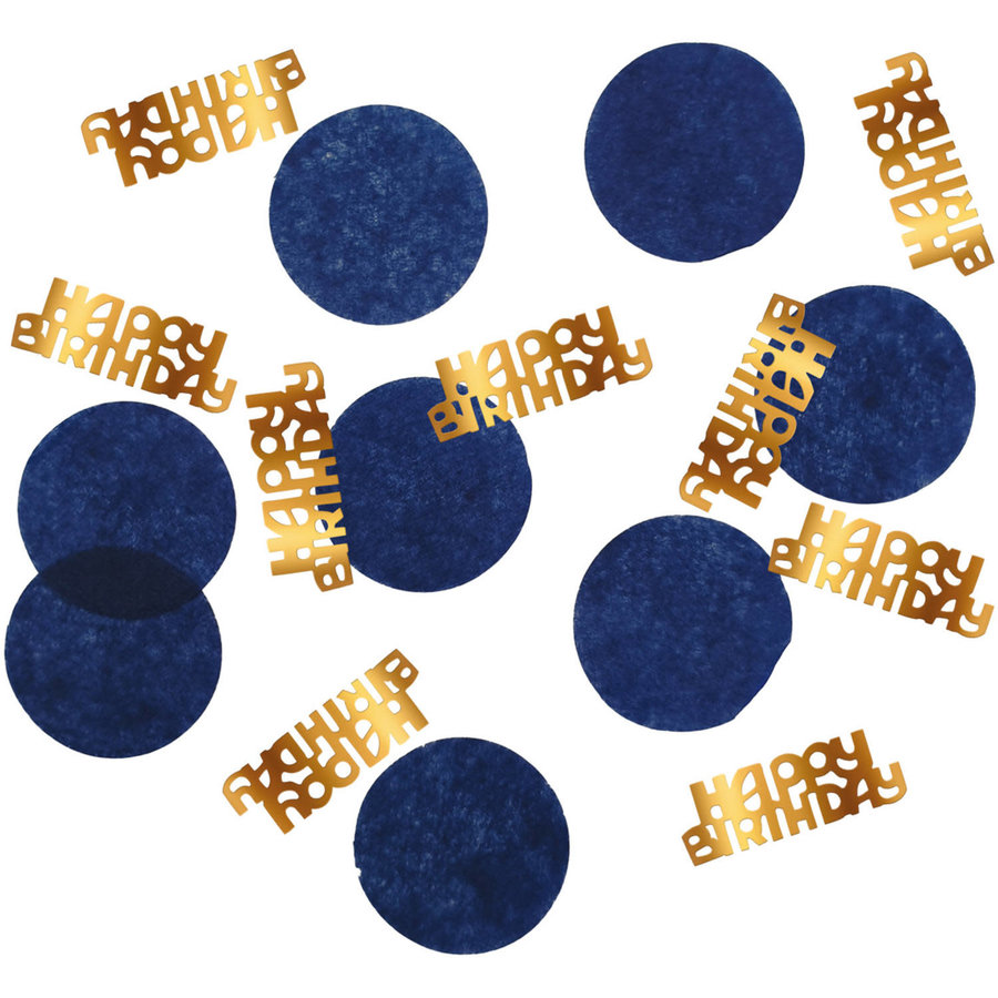 Confetti Elegant True Blue Happy Birthday-1