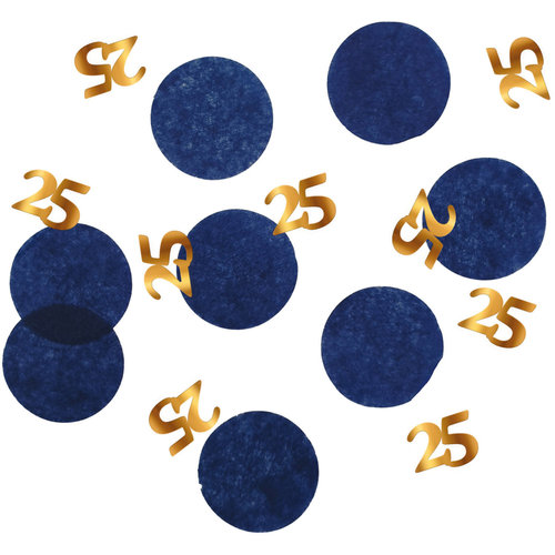 Confetti Elegant True Blue 25 Jaar - 25 gram 