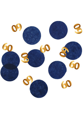 Confetti Elegant True Blue 60 Jaar - 25 gram 