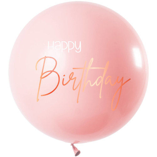 Ballon Elegant Blush Happy Birthday XL - 80cm 