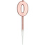 Kaars Cijfer 0 Rosé Gold Metallic