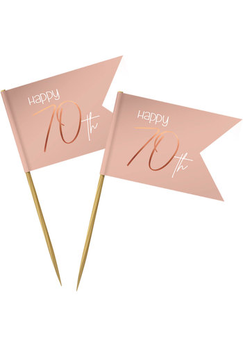 Prikkers Elegant Blush 70 Jaar - 36 stuks 