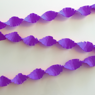 Globos Crepe Guirlande Paars - 6 meter