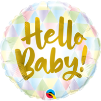 Folieballon Hello Baby Ombre