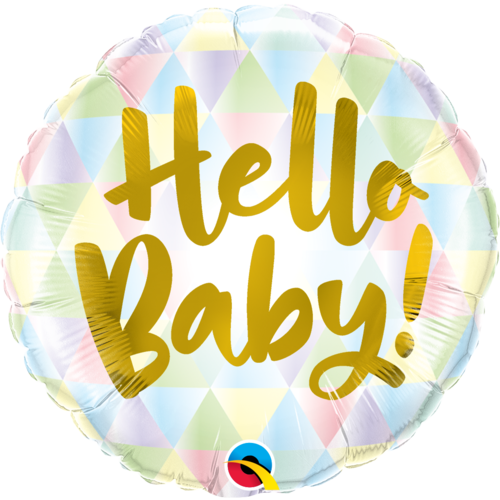 Folieballon Hello Baby Ombre - 45cm 