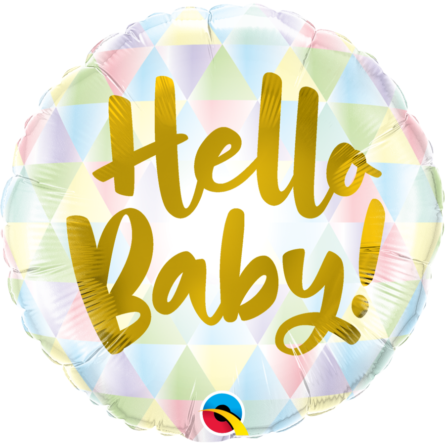 Folieballon Hello Baby Ombre-1