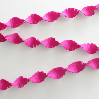 Globos Crepe Guirlande Hot Pink - 6 meter