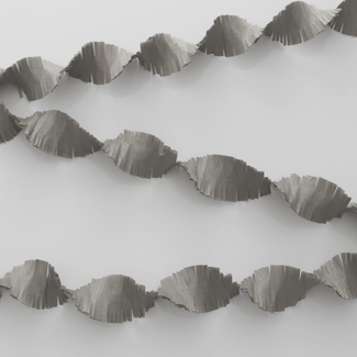 Globos Crepe Guirlande Zilver - 6 meter