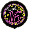 Folieballon Neon Sweet 16