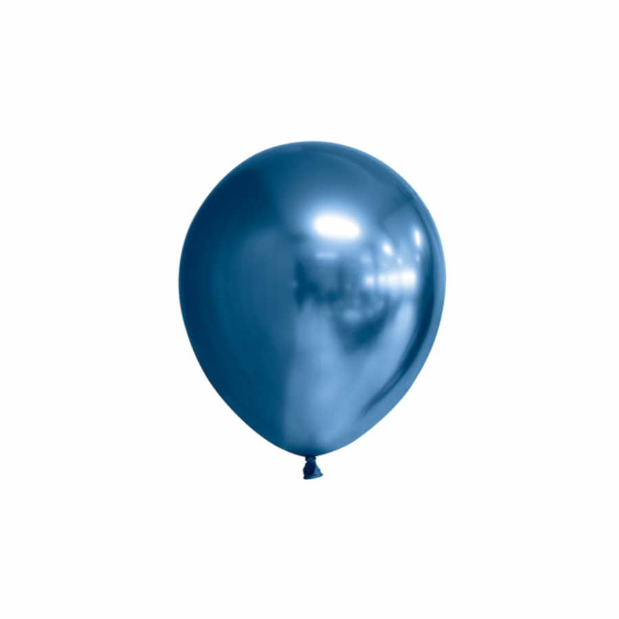 Kleine Ballonnen Chrome Blauw - 100 stuks-1