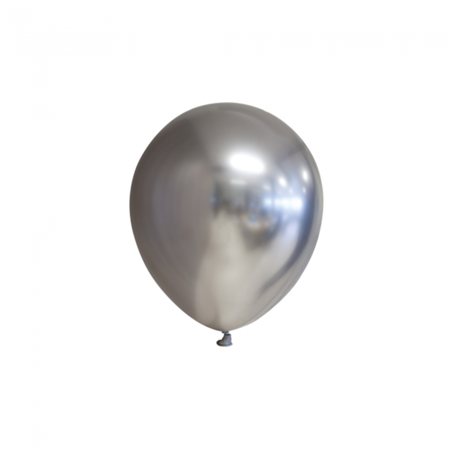 Kleine Ballonnen Chrome Zilver - 100 stuks-1