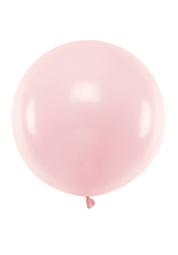 Ronde ballon 60 cm - pastel lichtroze - 1 st 